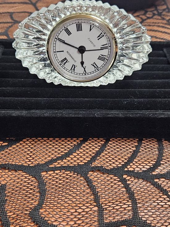 Shannon Crystal Other - Shannon Crystal Lead Crystal Desk Clock Vintage Style Mantel Clock